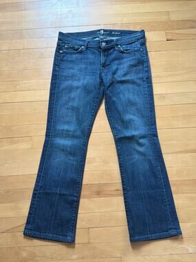 7 For All Mankind Bootcut Leg Jeans Size 32 Dark Wash Stretch